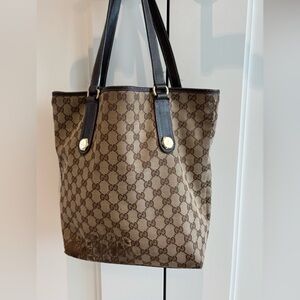 Gucci Brown Monogram Tote Bag- Vintage